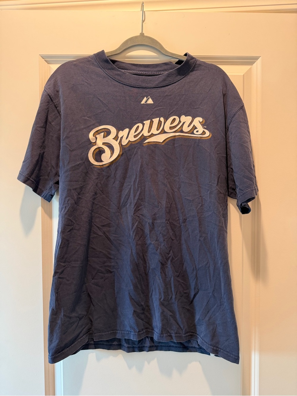 Majestic Brewers Navy Blue Short-Sleeve Graphic Tee
